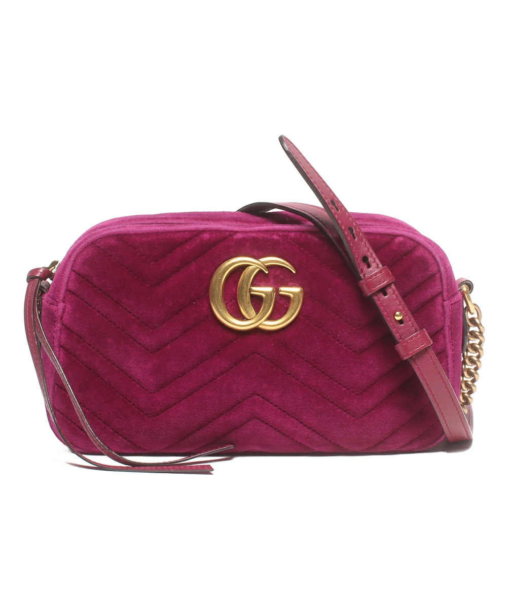 Gucci GG Marmont Crossbody Bag Leather Pink